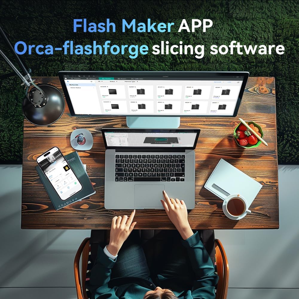 FLASHFORGE Adventurer 5M 3D Drucker, Voll Auto-Kalibrierungsdruck mit 1-klick Max 600mm/s Geschwindi