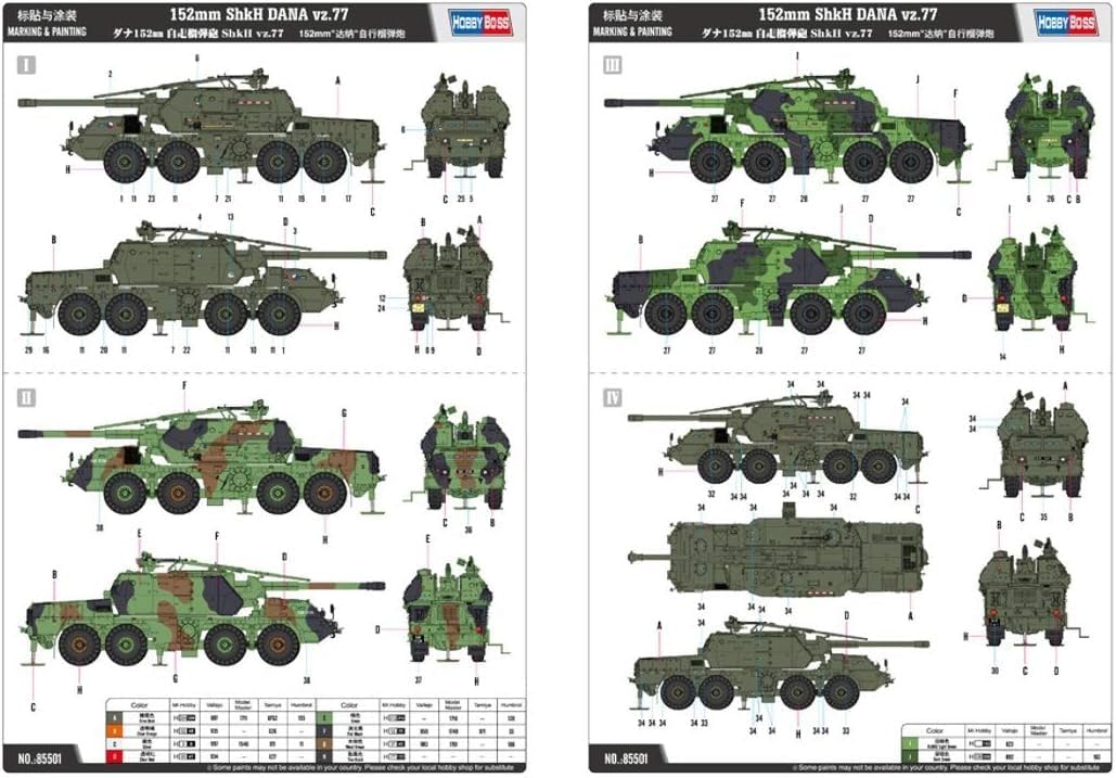 Hobby Boss 85501 Modellbausatz 152mm ShkH DANA vz. 77