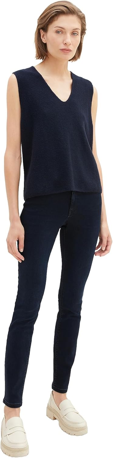 TOM TAILOR Damen Alexa Skinny Jeans 25W / 30L 10173-dark Stone Blue Black Denim, 25W / 30L 10173-dar