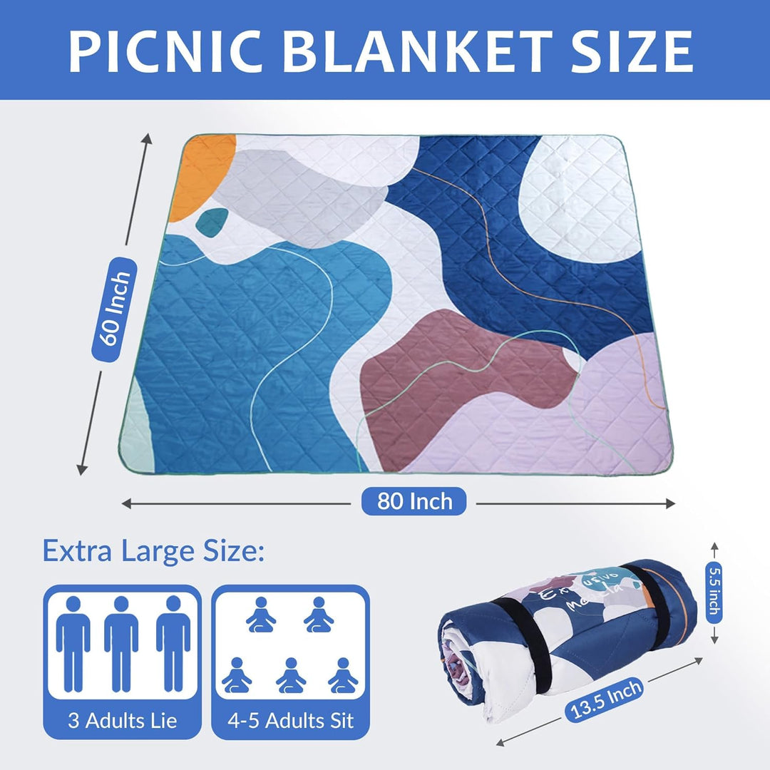 Exclusivo Mezcla wasserdichte Picknickdecke, Waschbare Stranddecke für Camping, Tragbare Outdoor Dec