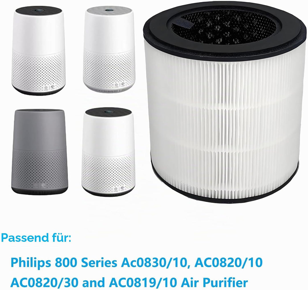 Ersatzfilter Kompatibel mit Philips Luftreiniger (800 Series) AC0830/10 AC0820/10 AC0820/30 AC0819/1