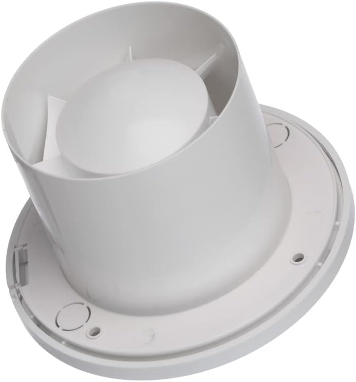 Ø 100mm Bad-Lüfter mit Feuchtesensor und Timer - Weiss, Leise Ventilator Rund mit Feuchtesensor