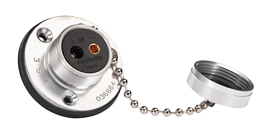 HELLA Steckdose - 2-polig - Schraubanschluss - Stecker: Schraubkontakt - Länge: 64mm - Aluminium - s