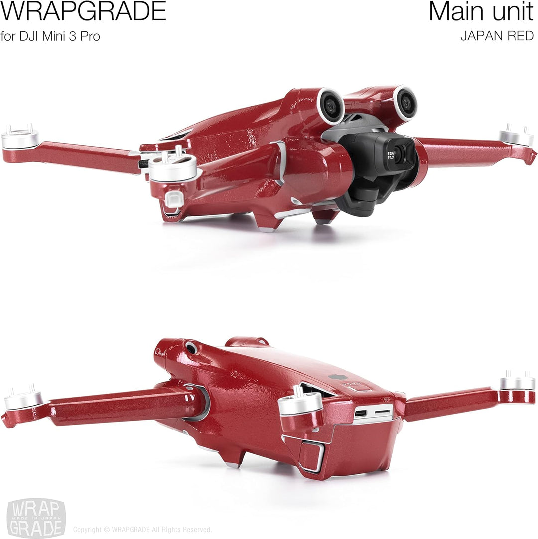 WRAPGRADE Skin Kompatibel mit DJI Mini 3 Pro (Japan RED)