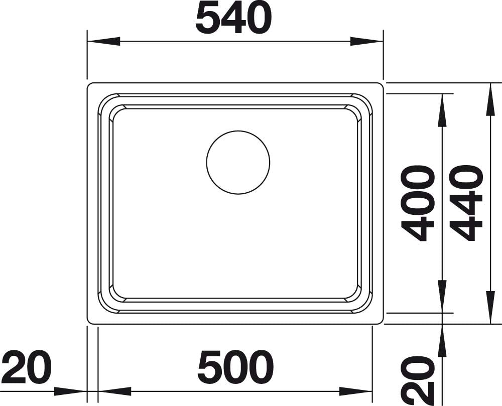 BLANCO ETAGON 500-U | Edelstahl | Einbauart: Unterbau | ohne Ablauffernbedienung, mit Zubehör | 60er