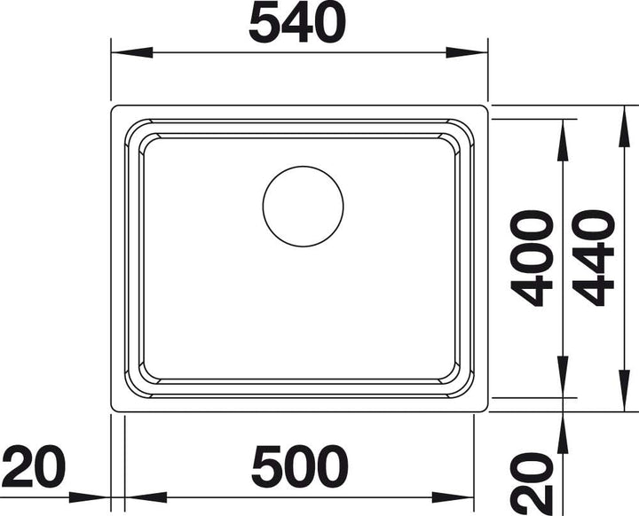 BLANCO ETAGON 500-U | Edelstahl | Einbauart: Unterbau | ohne Ablauffernbedienung, mit Zubehör | 60er