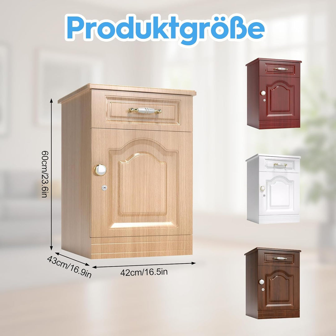 Tresor Safe mit Schlüssel,Zahlenschloss,28L,Digitaler Heimtresor mit Alarmanlage, Digital Geldkasset