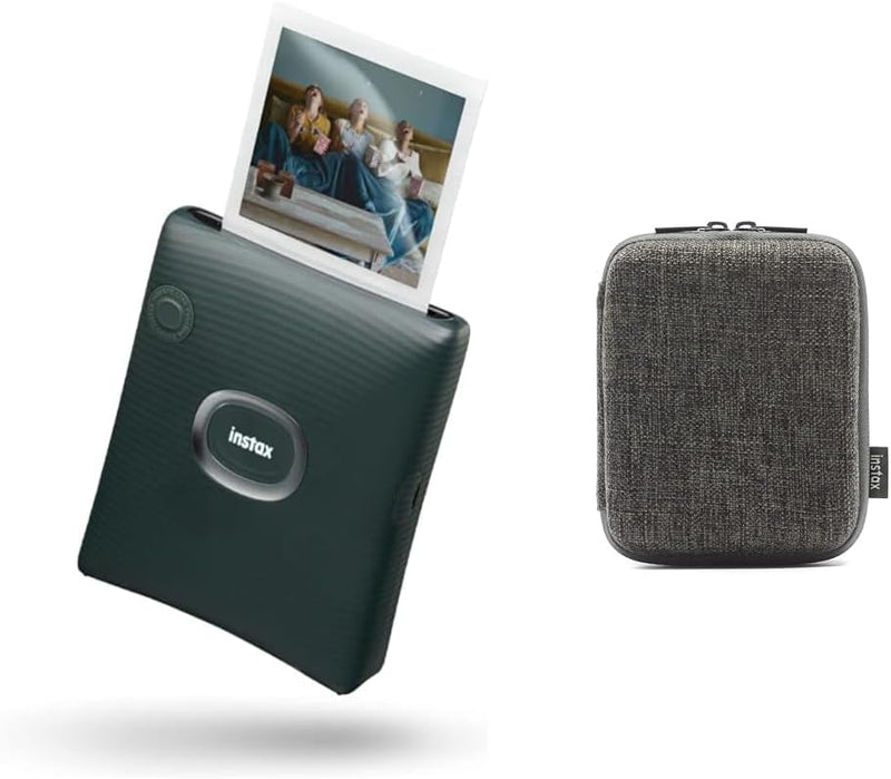 instax Square Link Smartphone Printer, Midnight Green Square LINK Smartphone Printer Case, grau