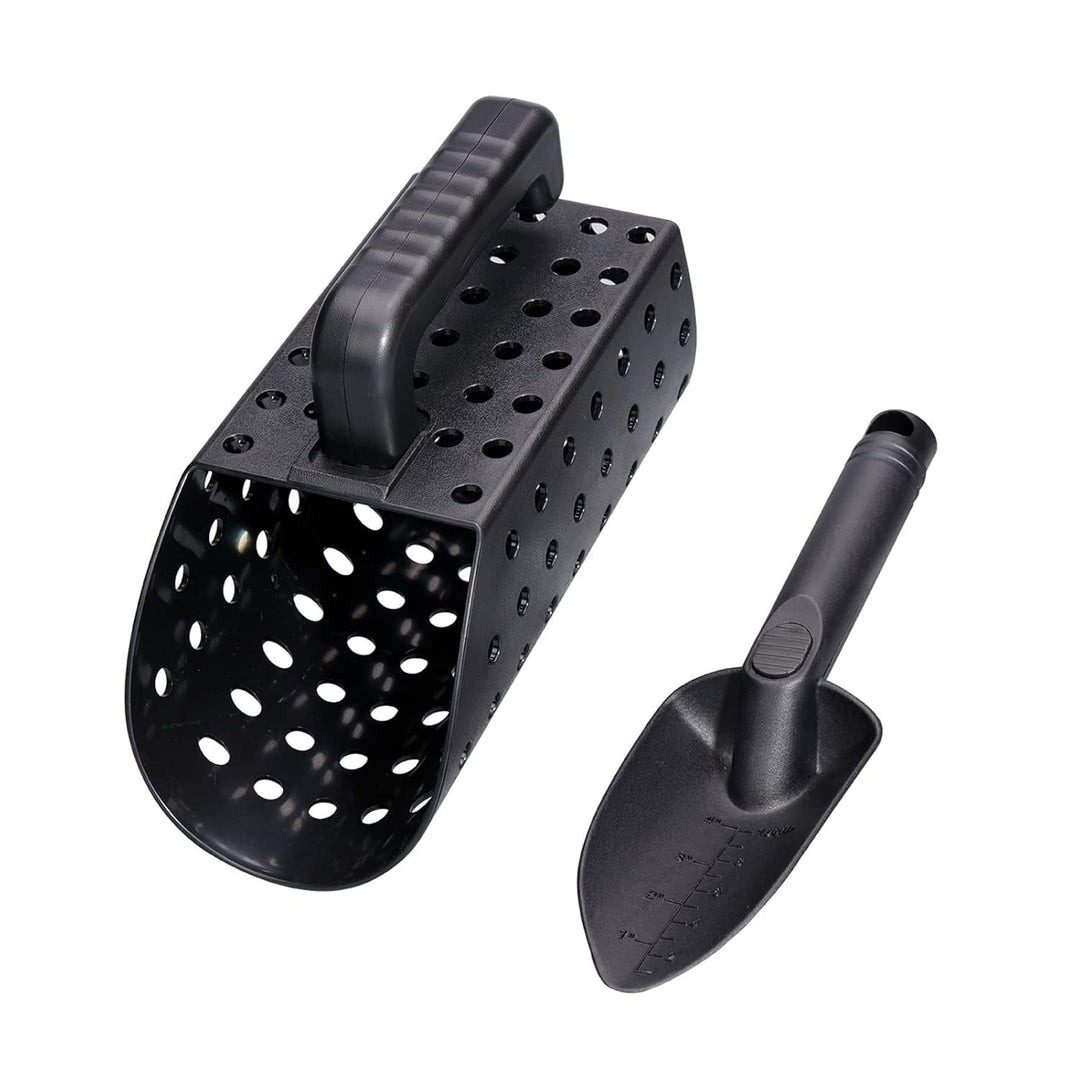 Metallsuch-Sandschaufel-Set, Tragbar, Ergonomisch Robuster ABS-Kunststoff-Sandschaufel und Kelle FüR