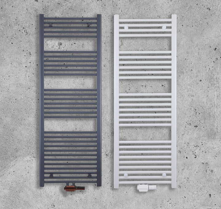 MC Heat Premium Badheizkörper (300x1200 mm Anthrazit) - Handtuchheizkörper - Handtuchwärmer mit Mitt