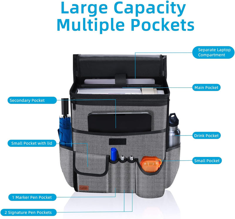 Smof Auto Organizer für Vordersitz/Beifahrersitz, Rücksitz-hängenden Autositz Organizer für Dateien,