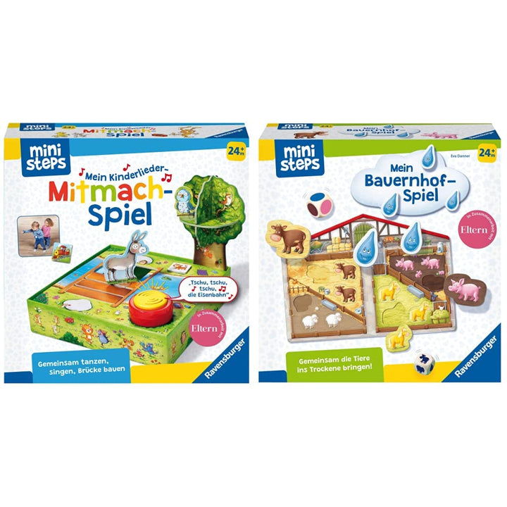 Ravensburger ministeps 4172 Mein Kinderlieder-Mitmachspiel, Lustiges Bewegungspiel mit 12 beliebten