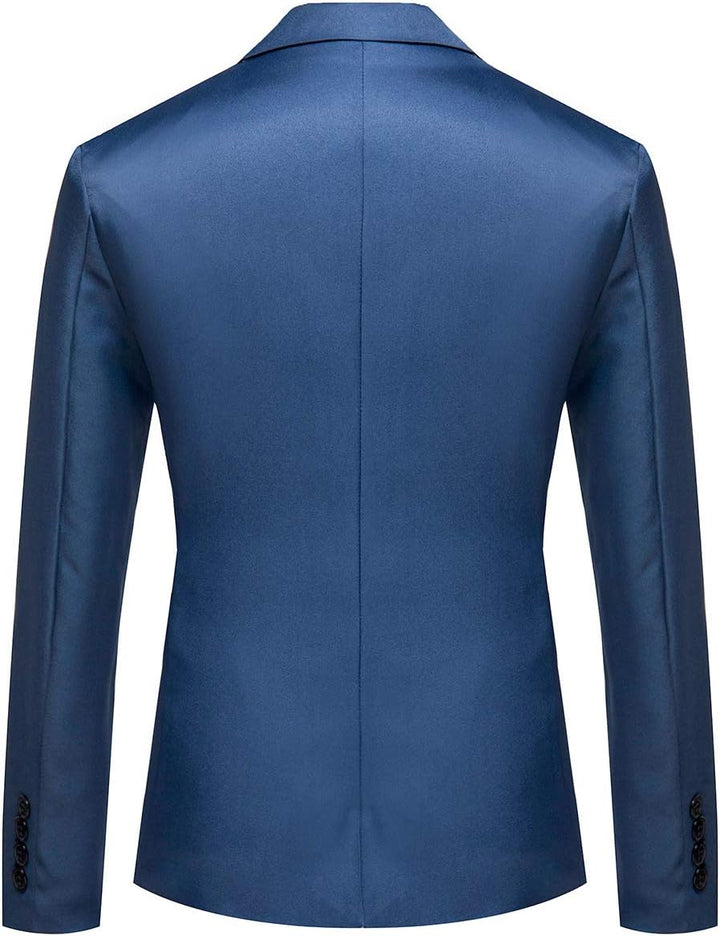 YOUTHUP Sakko Herren Leichter Regular Fit Anzug Jacke für Männer Freizeit Jackett Blazer Blau XL, Bl