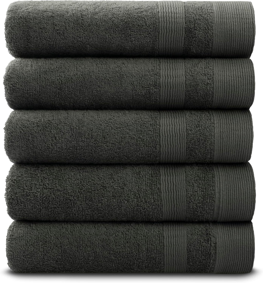 PandaHome Handtuch Set aus Baumwolle - 5 Handtücher - 100% Baumwolle Towel, Schnelltrocknend Weich S
