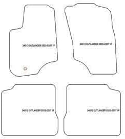 MDM fussmatten für Mitsubishi Outlander I ab 04.2003-01.2007 Passform wie Original aus Velours, Auto