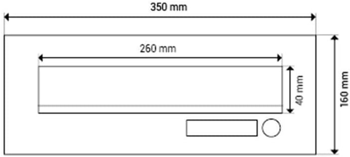 F-04 Edelstahl Mauerdurchwurf Briefkasten (Tiefe: 18-27 cm) - LETTERBOX24.de