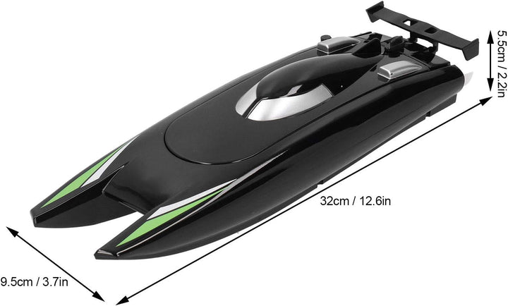 Schutzspielzeug 2,4 G RC Boat, 30 km/h, wiederaufladbar, Hochgeschwindigkeits-Rennboot, Doppelmotor-