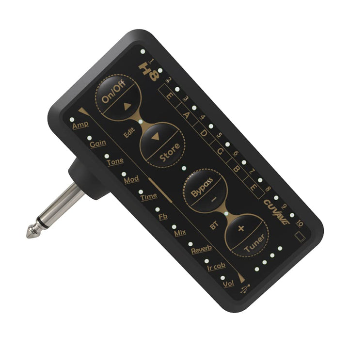 M-Vave H8 - Kopfhörerverstärker für Gitarre, eingebaute Effekte, Akku, Instrumenteneingang und Bluet
