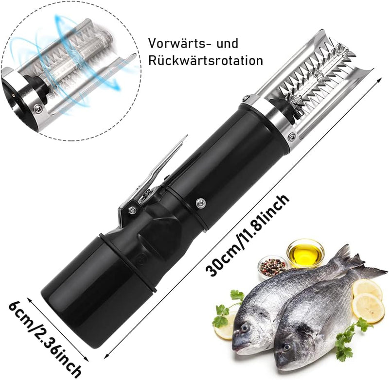 Tongdejing Electric Fish Scraper, Electric Fish Scaler Powerful Electric Fish Scale Battery Fish Sca