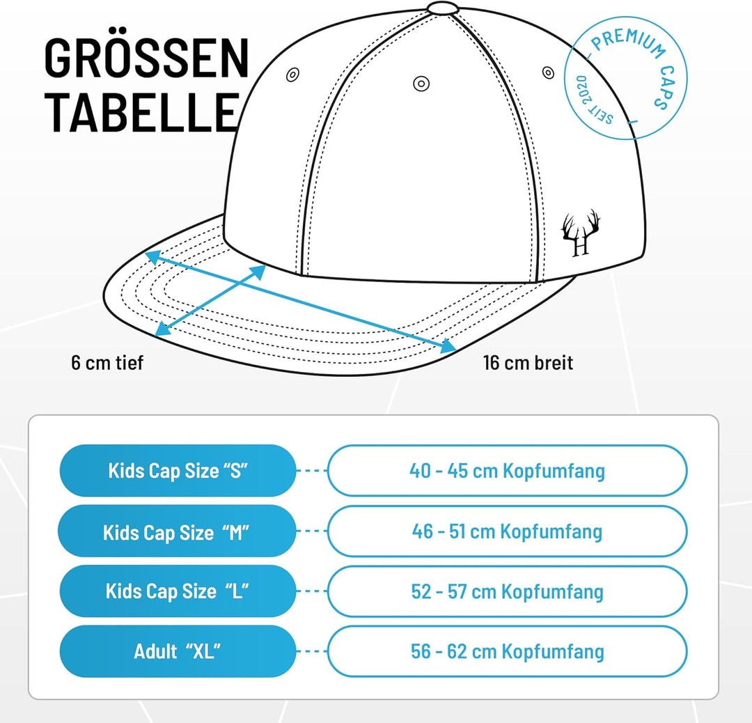 Du Hirsch Bayerisches Snapback Cap Lausbua One Size L Dunkelgrau, L Dunkelgrau