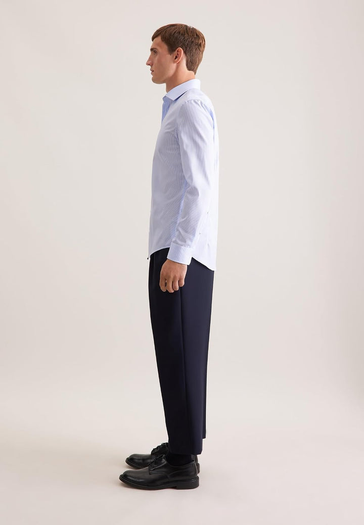 Seidensticker Herren Men Slim Longsleeve Cotton Hemd (1er Pack) 36 Hellblau, 36 Hellblau
