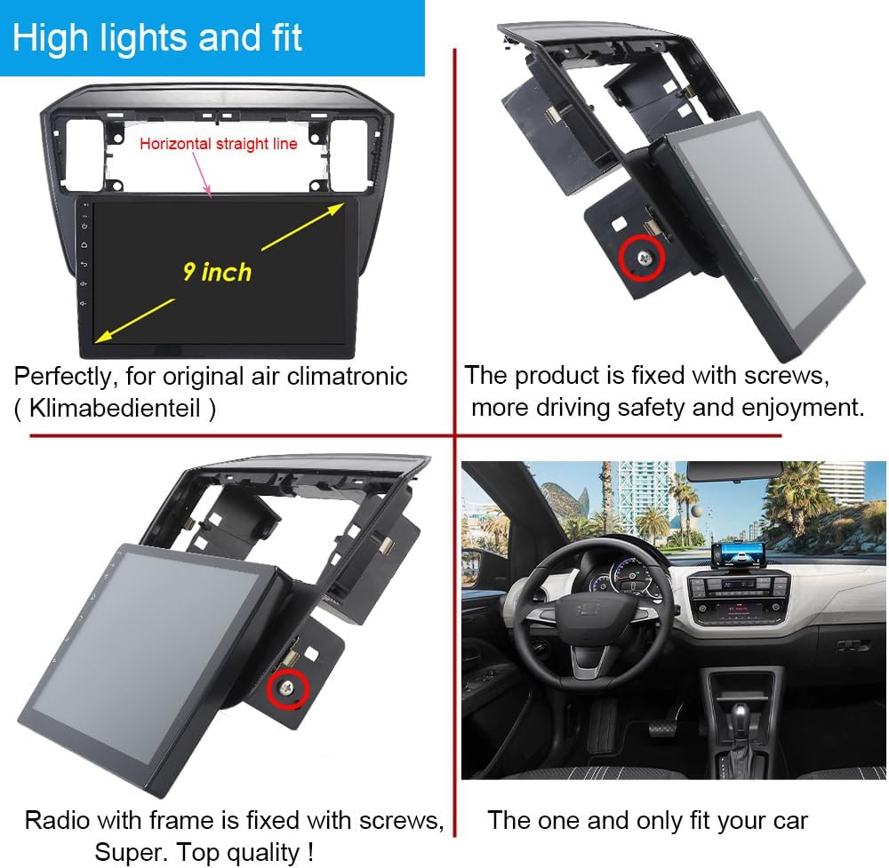 9" HD Android Auto GPS Radio Navigator Carplay Replacement for Skoda Citigo E-Citigo AA NF1 NE1 RCD2