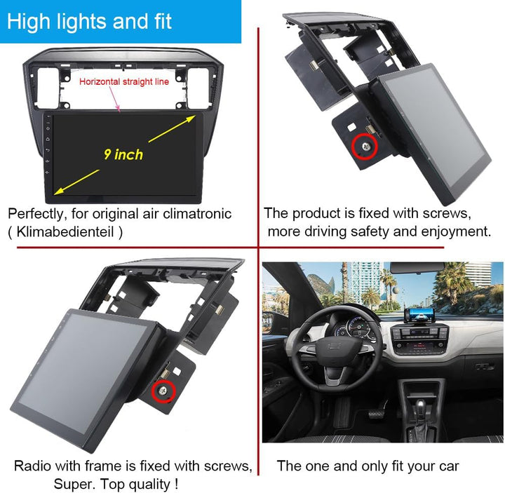 9" HD Android Auto GPS Radio Navigator Carplay Replacement for Skoda Citigo E-Citigo AA NF1 NE1 RCD2