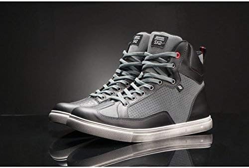 SHIMA SX-2 Motorradschuhe für Herren | Leder, Atmungsaktiv, Verstärkte Strassenreitschuhe mit Knöche