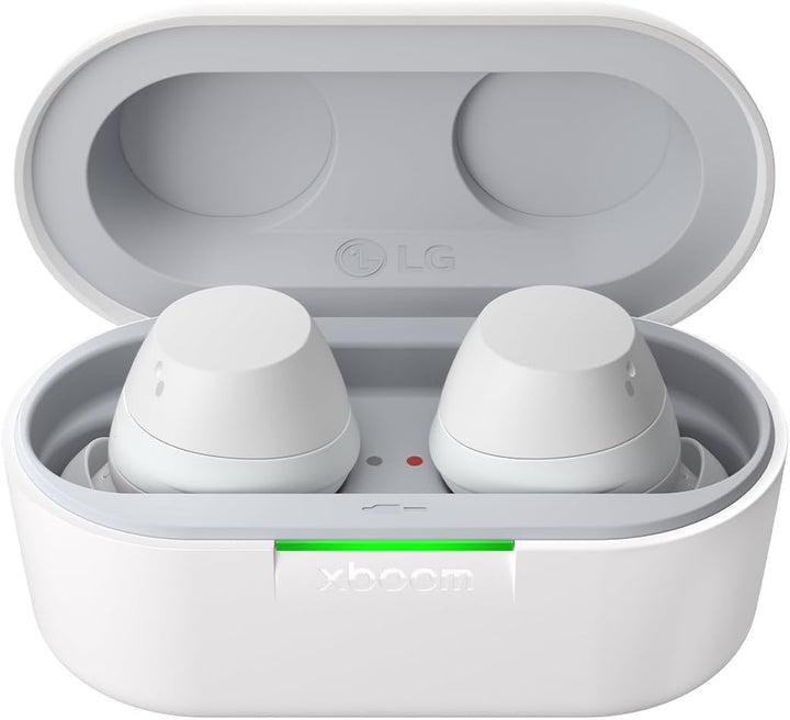 LG xboom Buds Plus by will.i.am Bluetooth Kopfhörer (xboom Signature Sound IPX-4, UVnano, Plug & Wir