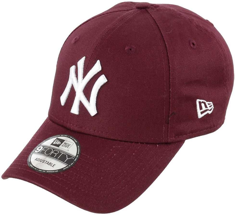 New Era New York Yankees MLB League Essential Maroon 9Forty Adjustable Cap - One-Size