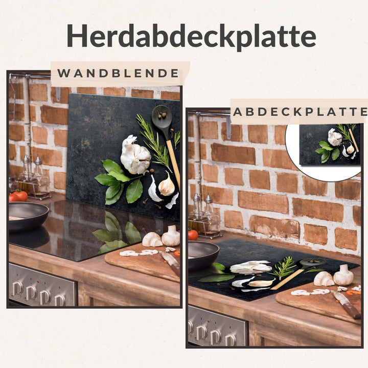 TMK ArtDeko Herdabdeckplatte 1 Teilig 60x52 cm - Spritzschutz Herdabdeckung – Herdschutz aus Sicherh