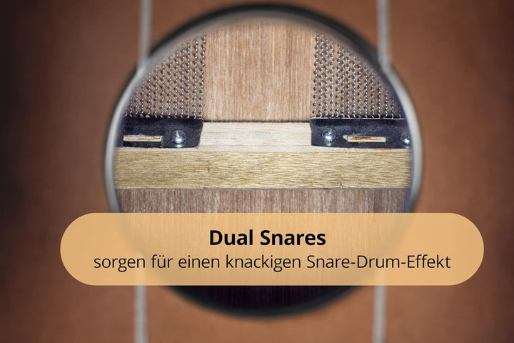 XDrum Design Series Cajon “Route 66” Set - Designer-Cajon mit Vintage-Aufdruck - Integrierter Bass P