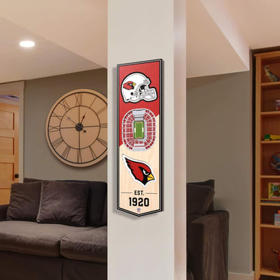 YouTheFan NFL 3D Stadion Banner, 15,2 x 48,3 cm Arizona Cardinals, Arizona Cardinals