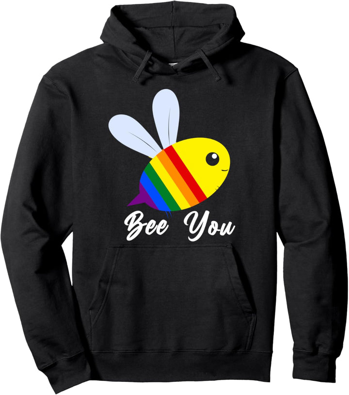Be Different You Rainbow Honey Bee Lesbisch Gay Pride LGBTQ Pullover Hoodie