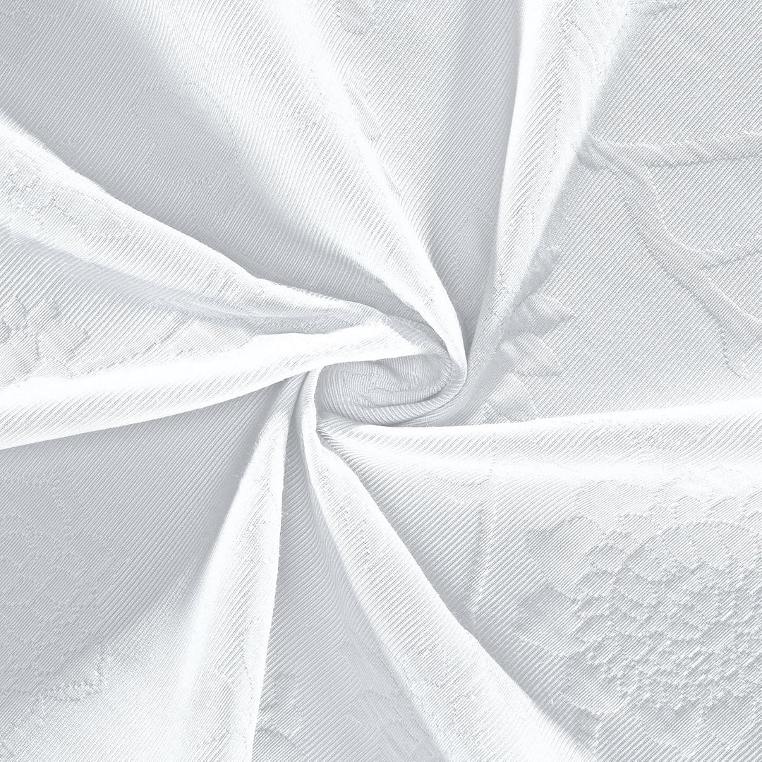 Erwin Müller Tischwäsche, Tischdecke mit Jaquardmuster, Serie Arnsberg weiss Grösse rund: 160 cm Ø -
