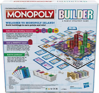 Monopoly Builder Board Game, Strategy Game, Family Game, Games for Children, Fun Game to Play, Famil
