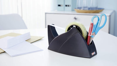 tesa Easy Cut Professional - Standfester Tischabroller für tesafilm - zur Verarbeitung von grossen K
