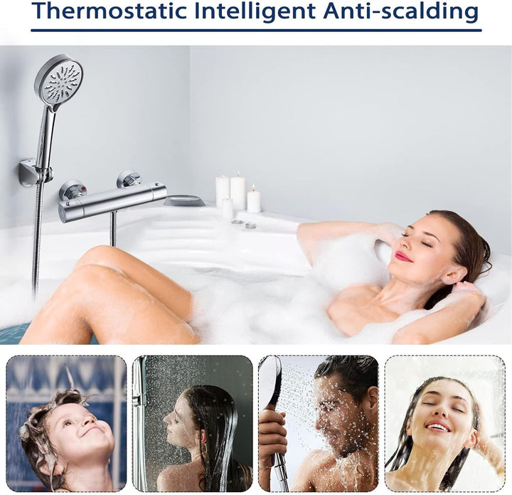 Namuoto Duscharmatur mit Thermostat Aufputz Brausethermostat, Thermostat Dusche Mischbatterie mit 38