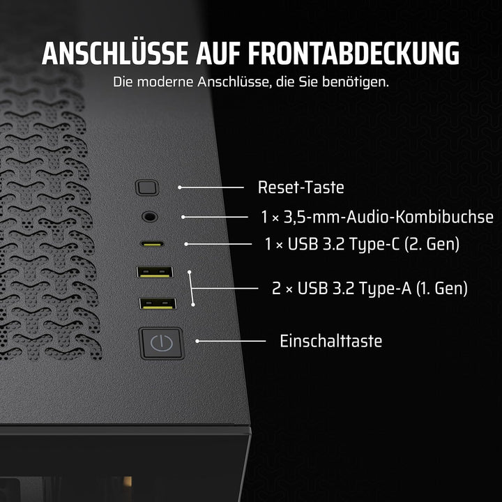 CORSAIR 3500X ARGB Mid-Tower ATX PC-Gehäuse - Gehärtetes Panorama-Glas - Umgekehrte Verbindung Mothe