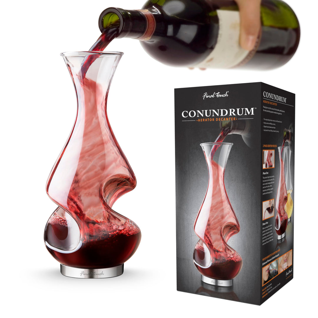 Final Touch Conundrum B00D8ZIYXO Weinbelüfter und Dekanter, Glas (farblos) Einzigartiges, Einzigarti