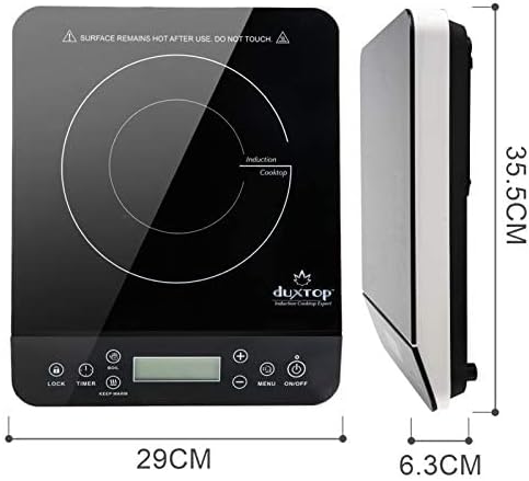 Duxtop Induktionskochplatte, einzel Induktionskochfeld mit Touch-Sensorsteuerung, 2.100W, LCD-Digita