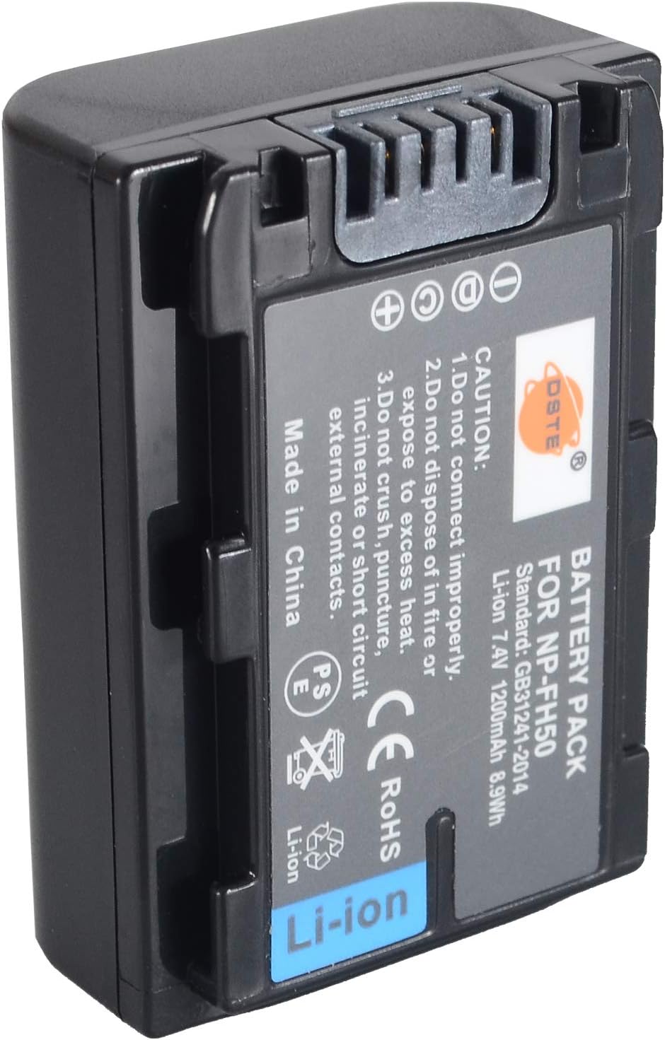 DSTE®（2 Pack） Ersatz Batterie und DC04E Reise Ladegerät Compatible für Sony NP-FH50 DSLR-A290 DSLR-A