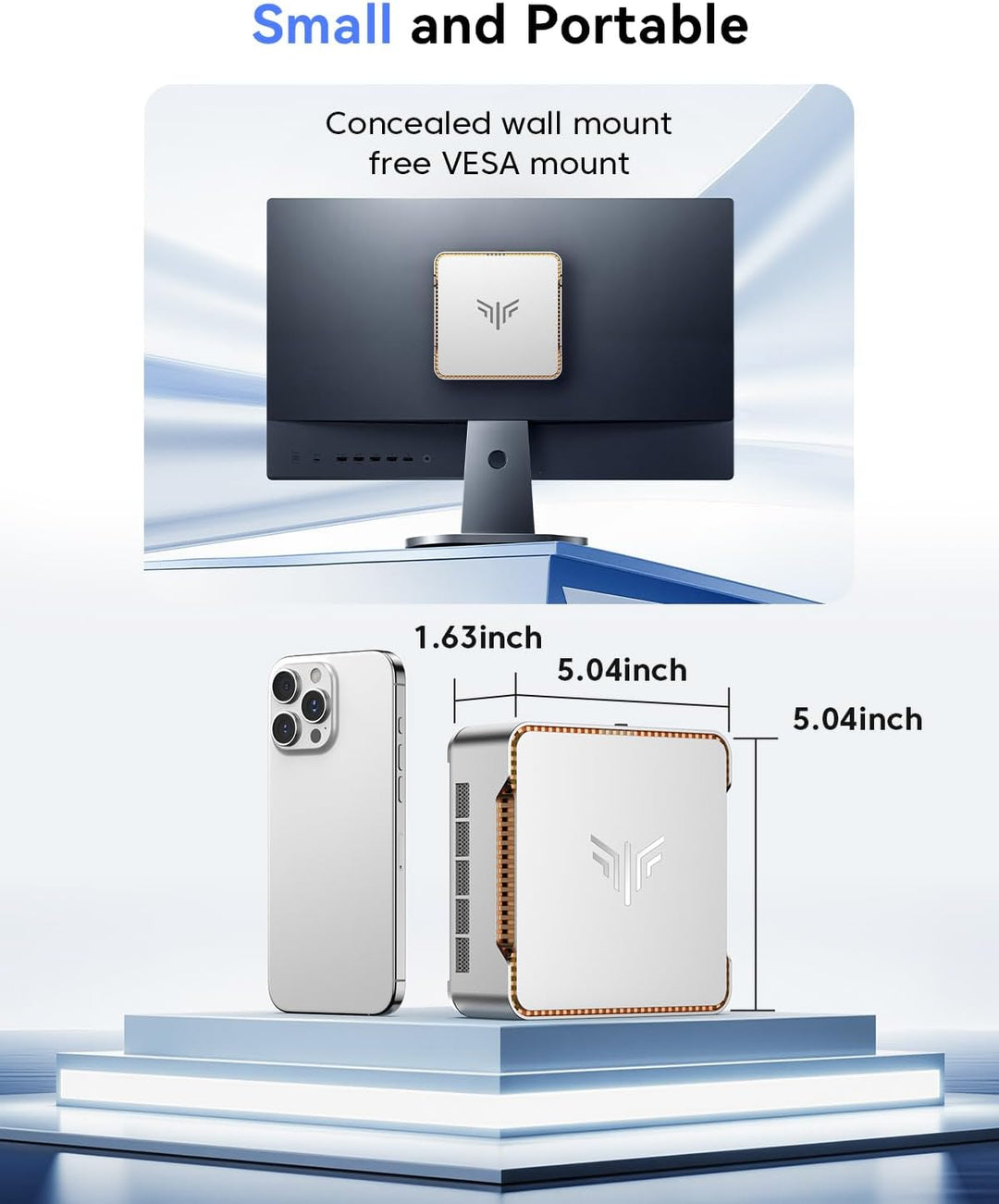 Mini PC 16GB RAM, Windows 11 Pro Mini Desktop PC Intel Celeron J4125, 256GB ROM Mini Computer, Micro