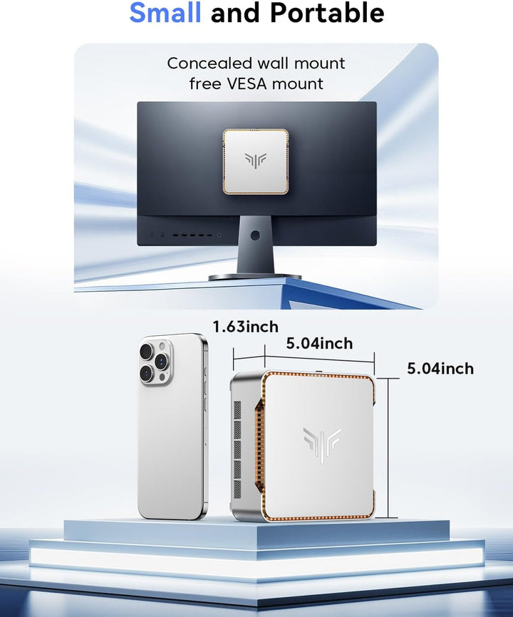Mini PC 16GB RAM, Windows 11 Pro Mini Desktop PC Intel Celeron J4125, 256GB ROM Mini Computer, Micro