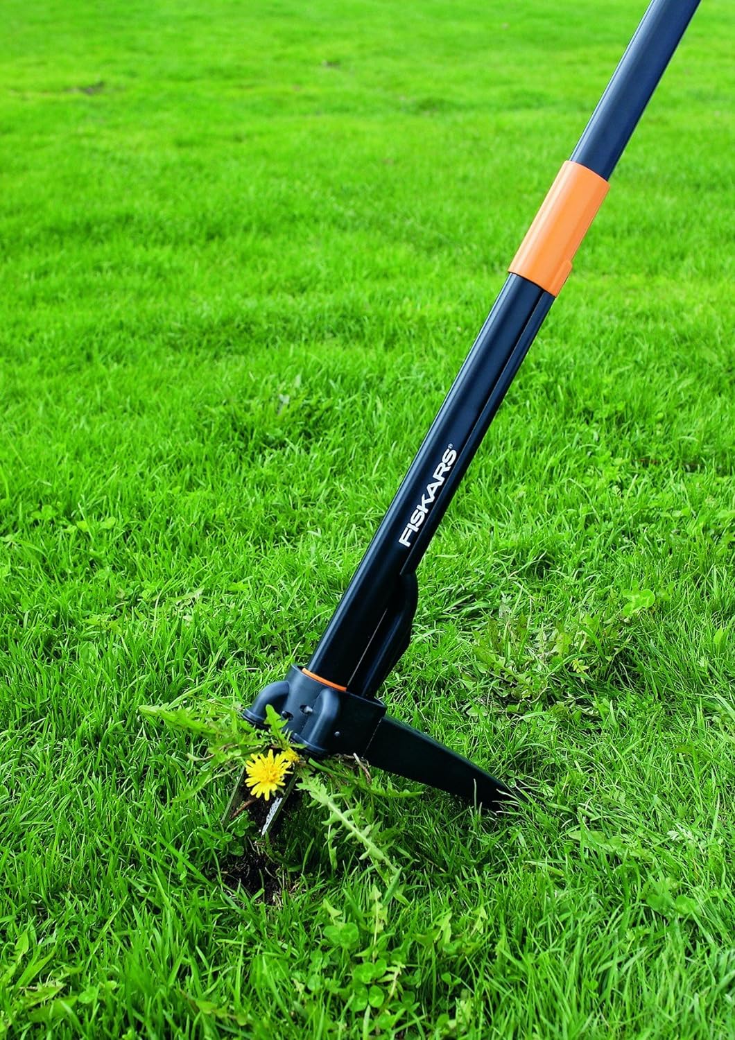 Fiskars Unkrautstecher, Mehrfarbig, Länge 100cm Stiel: Fix Single, Stiel: Fix Single