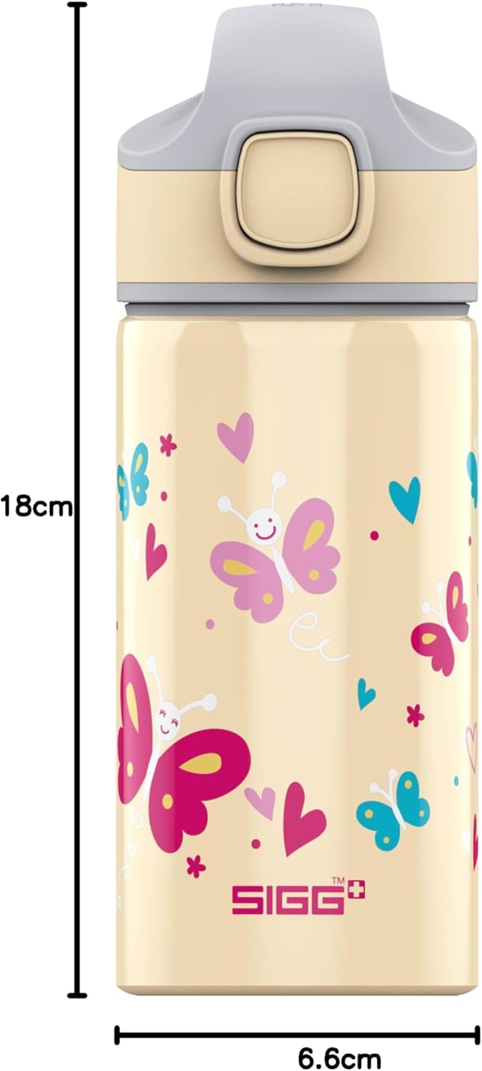 SIGG - Alu Trinkflasche Kinder - Miracle - Mit Trinkhalm - Auslaufsicher - Federleicht - BPA-frei -