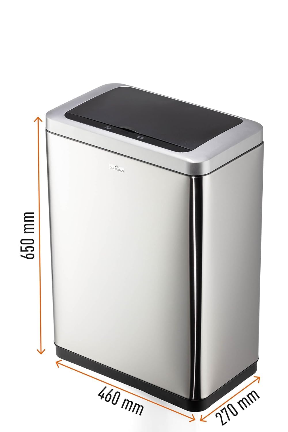 Durable Sensor Mülleimer NO TOUCH DUO 2x20L, Mülltrennsystem mit zwei herausnehmbaren Inneneimern, s
