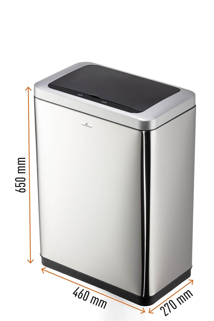 Durable Sensor Mülleimer NO TOUCH DUO 2x20L, Mülltrennsystem mit zwei herausnehmbaren Inneneimern, s