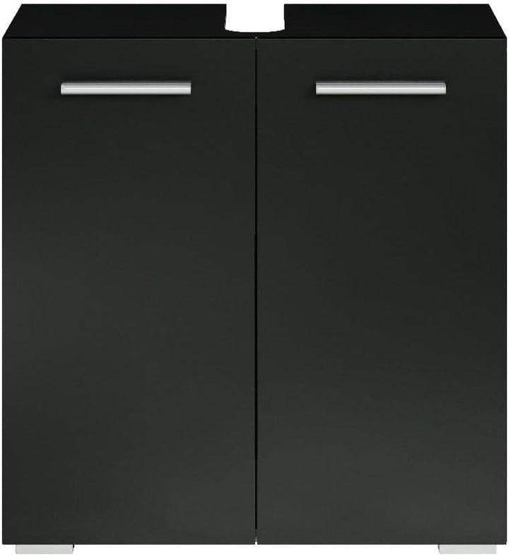 Badezimmer Badmöbel Jupiter Schwarz - Unterschrank Badmöbelset Badschrank Schrank Waschbeckenuntersc