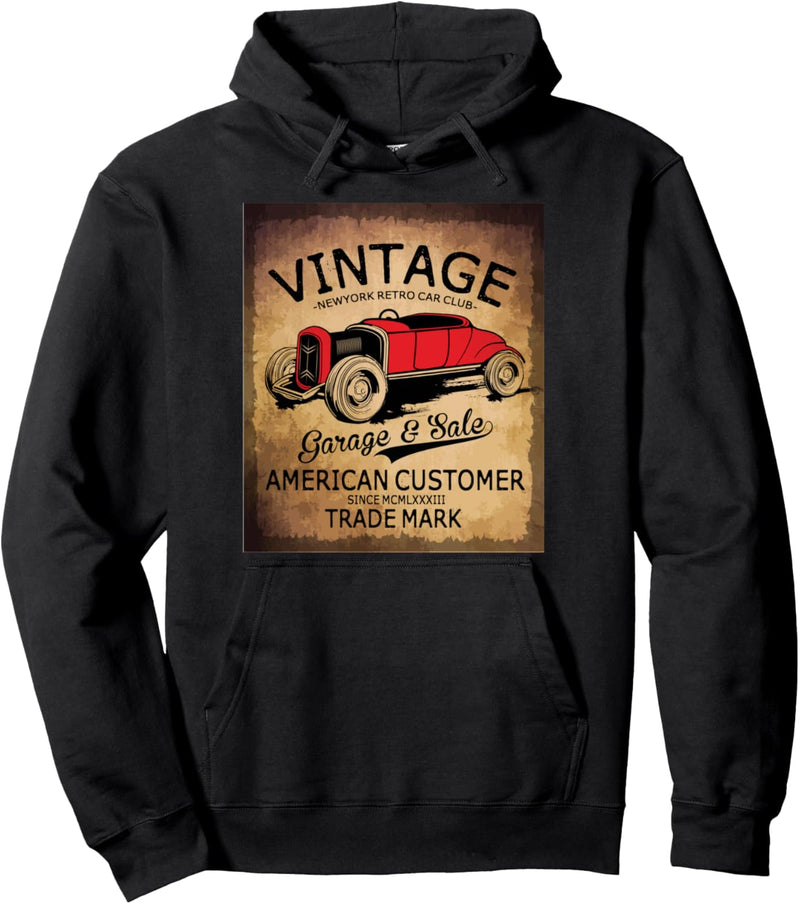 Amerika Oldtimer Classic Auto Retro Vintage Antik USA Fahne Pullover Hoodie